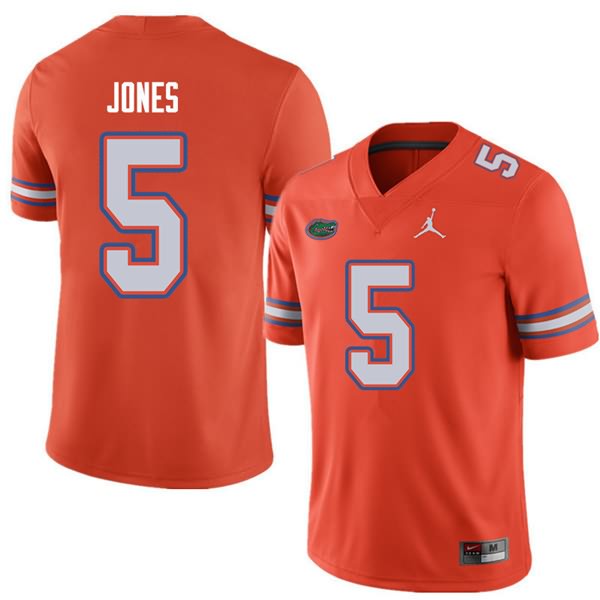 NCAA Florida Gators Emory Jones Men's #5 Jordan Brand Orange Stitched Authentic College Football Jersey ABH1364UC